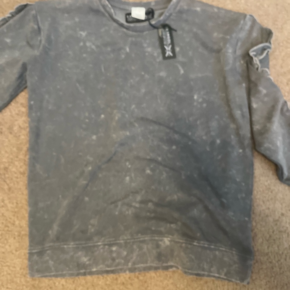 Kangol Distressed Gray Crewneck Sweater - Picture 8 of 10